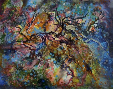 Malerei mit dem Titel ""Мельгания"" von Aleksandr Samokhvalov, Original-Kunstwerk, Öl