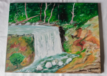 Pittura intitolato ""Cascata"" da Didi, Opera d'arte originale, Olio