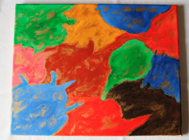 Peinture intitulée ""Manchas coloridas"" par Didi, Œuvre d'art originale, Acrylique