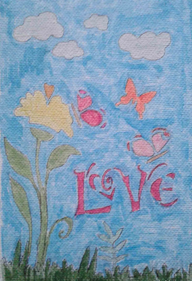 图画 标题为“Butterfly Love” 由Sara Lamothe (Savant Artist), 原创艺术品, 标记