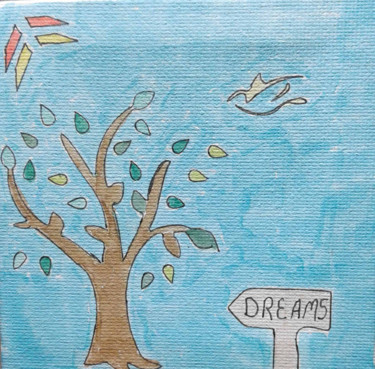Rysunek zatytułowany „Dreams” autorstwa Sara Lamothe (Savant Artist), Oryginalna praca, Marker