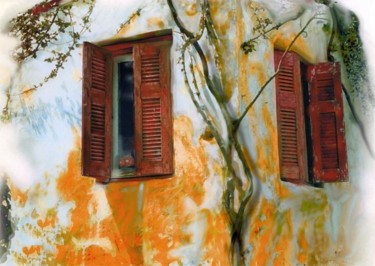Painting titled "Open Shutters on th…" by Robert Anthony, Original Artwork, Oil