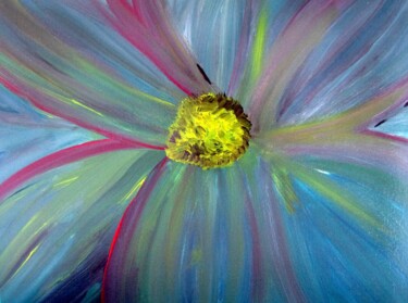 Картина под названием "Flor" - Elizabeth Garces, Подлинное произведение искусства, Акрил Установлен на Деревянная рама для н…