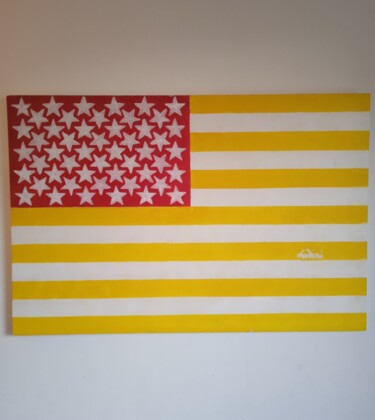 Painting titled "American debt" by Visant Lodini, Original Artwork, Acrylic