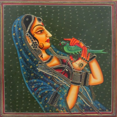 Painting titled "Queen" by Vishal Gurjar, Original Artwork, Oil