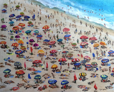 Schilderij getiteld "Beach 10" door Vishalandra Dakur, Origineel Kunstwerk, Acryl