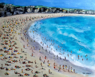 Schilderij getiteld "Beach7" door Vishalandra Dakur, Origineel Kunstwerk, Acryl
