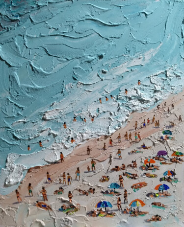 Pittura intitolato "beach111" da Vishalandra Dakur, Opera d'arte originale, Olio