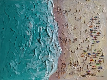 Painting titled "Beach5" by Vishalandra Dakur, Original Artwork, Oil