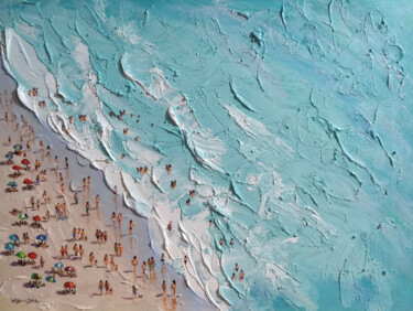 Картина под названием "Summer Beach5" - Vishalandra Dakur, Подлинное произведение искусства, Масло