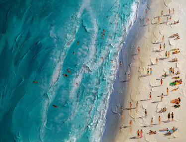 Peinture intitulée "Beach Shadows2" par Vishalandra Dakur, Œuvre d'art originale, Huile