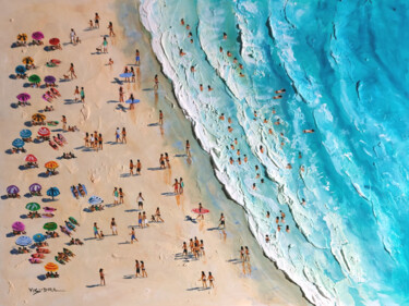 Pittura intitolato "Beach waves4" da Vishalandra Dakur, Opera d'arte originale, Olio