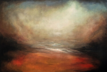 Painting titled "smooth clouds" by Vishalandra Dakur, Original Artwork, Oil