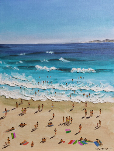 Malarstwo zatytułowany „Summer Beach27” autorstwa Vishalandra Dakur, Oryginalna praca, Olej