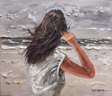 Painting titled "Ocean breeze15" by Vishalandra Dakur, Original Artwork, Oil