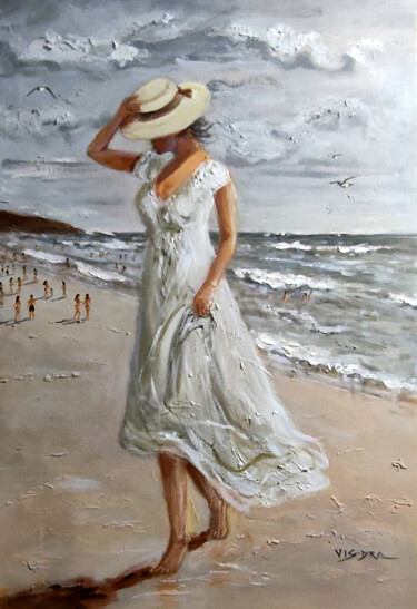 Ocean breeze11 Peinture intitulée "Ocean breeze11" par Vishalandra Dakur, Œuvre d'art originale, Huile
