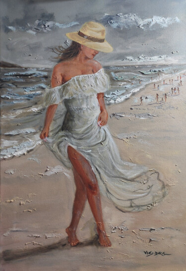 Ocean breeze14 Peinture intitulée "Ocean breeze14" par Vishalandra Dakur, Œuvre d'art originale, Huile