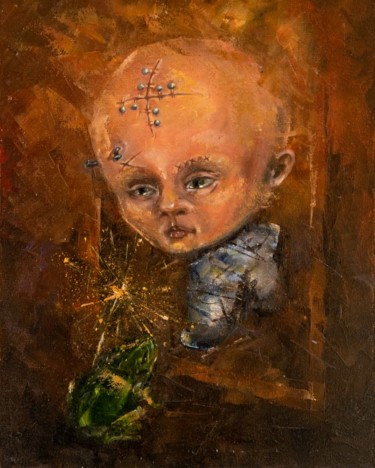 Painting titled "Restless" by Vishnya Daria, Original Artwork, Oil
