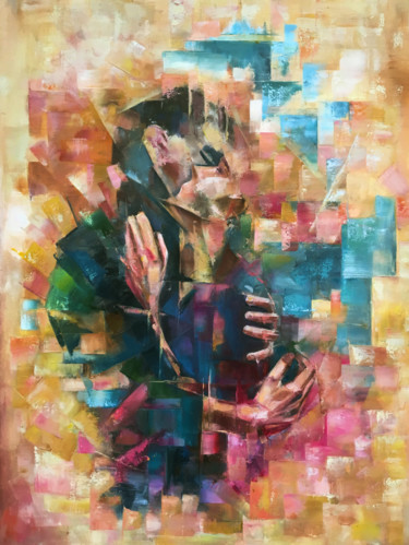 Картина под названием "Meeting. Parting" - Vishnya Daria, Подлинное произведение искусства, Масло