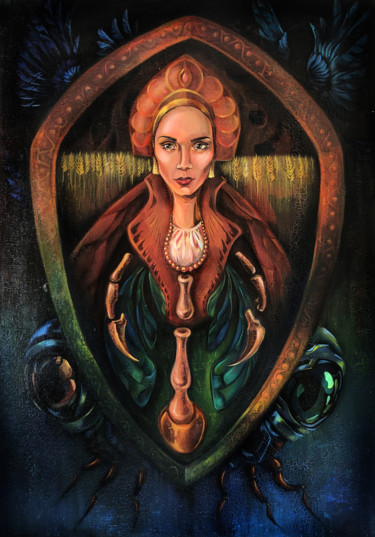 Pittura intitolato "Mother Russia" da Vishnya Daria, Opera d'arte originale, Acrilico