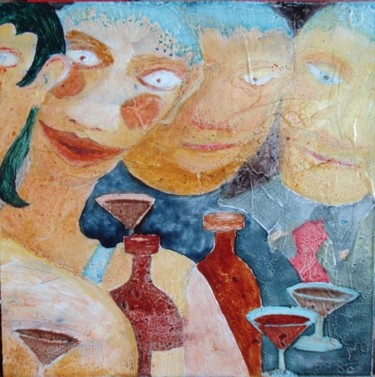 Peinture intitulée "Bar et galerie" par Gerrit Gerard Visser, Œuvre d'art originale