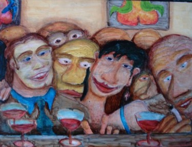 Peinture intitulée "Gueules de bar et f…" par Gerrit Gerard Visser, Œuvre d'art originale