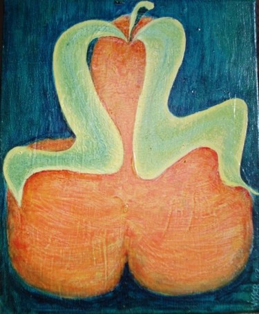 Pittura intitolato "Fesse de pomme" da Gerrit Gerard Visser, Opera d'arte originale