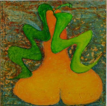 Schilderij getiteld "Fesse de pomme" door Gerrit Gerard Visser, Origineel Kunstwerk