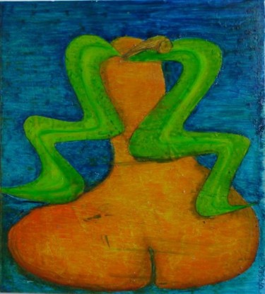 Schilderij getiteld "Fesse de pomme" door Gerrit Gerard Visser, Origineel Kunstwerk