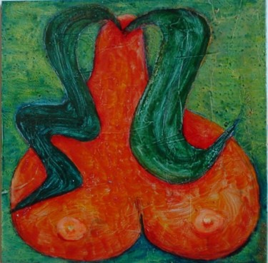 Schilderij getiteld "Fesse de pomme" door Gerrit Gerard Visser, Origineel Kunstwerk