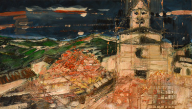 Pittura intitolato "Paesaggio delle Mar…" da Peppeluciani, Opera d'arte originale, Acrilico