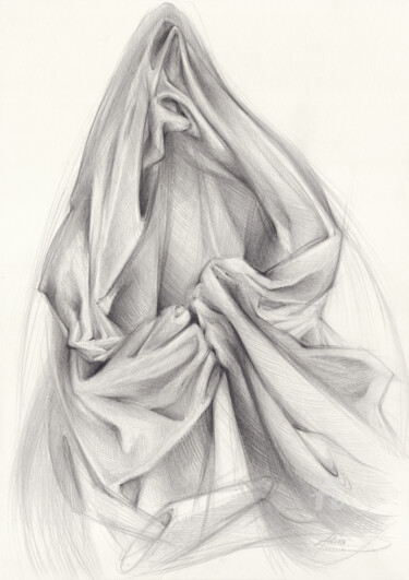 Disegno intitolato "Guardians of truth 3" da Adriana Mueller, Opera d'arte originale, Matita