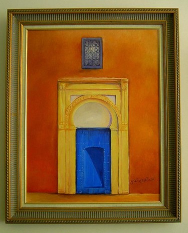 Peinture intitulée "porte" par Aziz Elfahryelfassi, Œuvre d'art originale