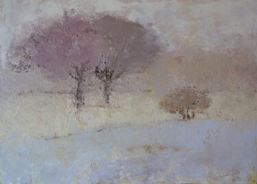 Painting titled "landscape-oil-on-ca…" by Vita Daneva, Original Artwork, Oil