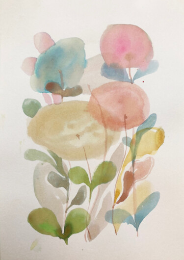 Zeichnungen mit dem Titel "Flowers" von Vita Daneva, Original-Kunstwerk, Tinte