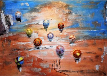 Malerei mit dem Titel "in volo" von Vita, Original-Kunstwerk, Acryl