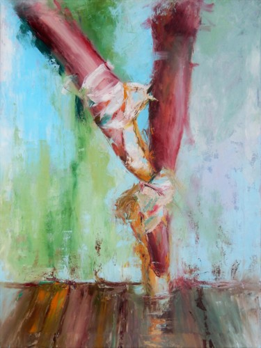 Painting titled "Ballet dancer.Impas…" by Vita Schagen, Original Artwork, Oil