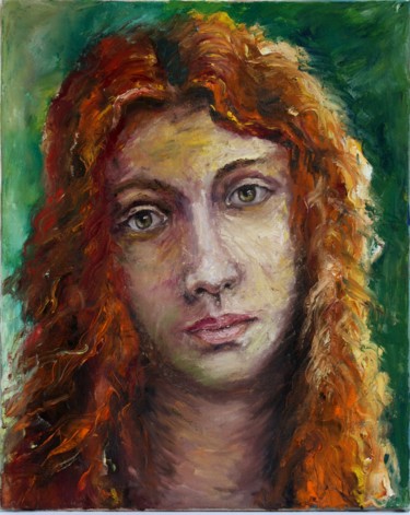 Malerei mit dem Titel "Portrait of an abst…" von Vita Schagen, Original-Kunstwerk, Öl