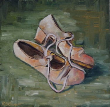 Painting titled "Old shoes" by Vita Schagen, Original Artwork, Oil