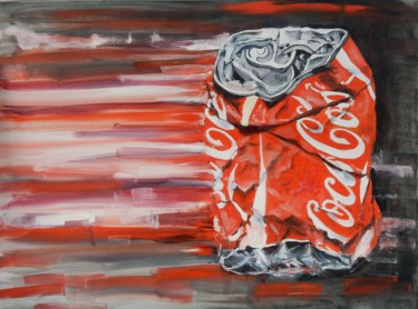 Painting titled "Coca-cola" by Vita Schagen, Original Artwork, Oil