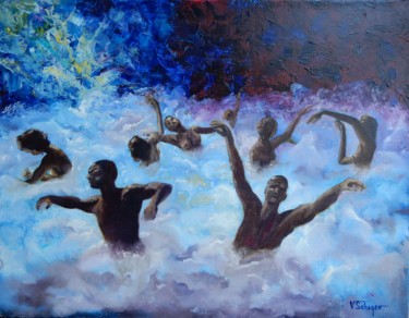 Painting titled "Dance" by Vita Schagen, Original Artwork, Oil