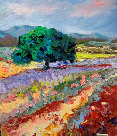 Painting titled "Landscape Tuscany I…" by Vita Schagen, Original Artwork, Oil