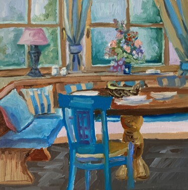 Schilderij getiteld "Interior painting.…" door Vita Schagen, Origineel Kunstwerk, Olie