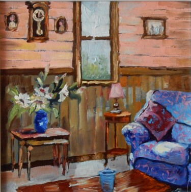 Malerei mit dem Titel "Interior painting." von Vita Schagen, Original-Kunstwerk, Öl