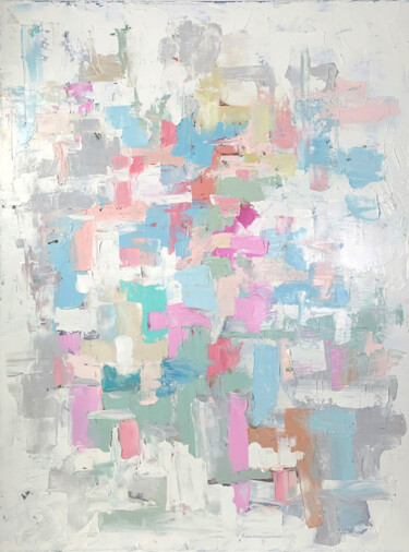 Картина под названием "Abstract painting.…" - Vita Schagen, Подлинное произведение искусства, Масло Установлен на Деревянная…
