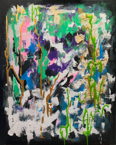 Pittura intitolato "Abstract acrylic pa…" da Vita Schagen, Opera d'arte originale, Acrilico Montato su Telaio per barella in…