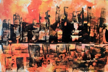 Pittura intitolato "Abstract painting.…" da Vita Schagen, Opera d'arte originale, Smalto