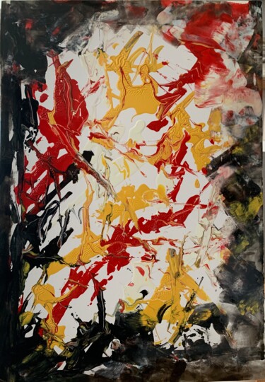 Peinture intitulée "Abstract painting.…" par Vita Schagen, Œuvre d'art originale, Émail