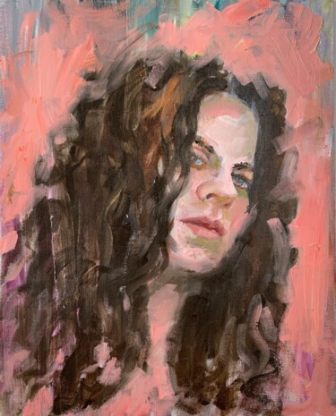 Painting titled "Portrait of a fanta…" by Vita Schagen, Original Artwork, Oil