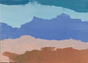 Картина под названием "On the beach. Abstr…" - Vita Schagen, Подлинное произведение искусства, Масло Установлен на Деревянна…